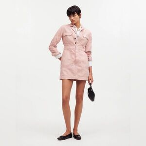 Madewell x MN Dye Studio Denim Patch-Pocket Mini Dress Size M